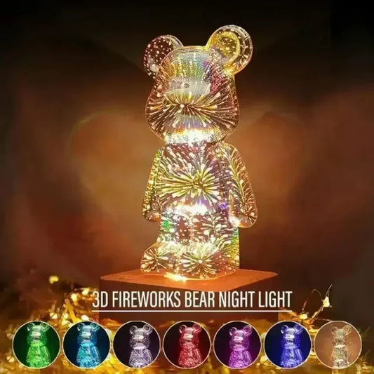 Bear Firework LED Night Light