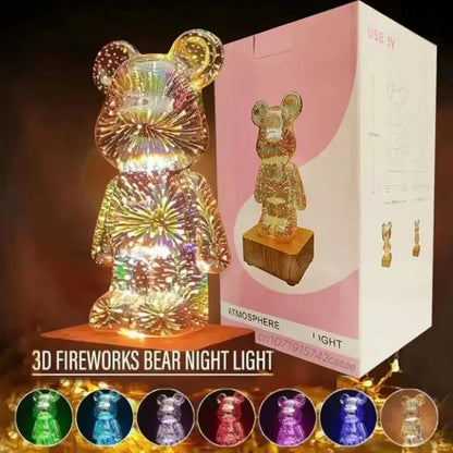 Bear Firework LED Night Light